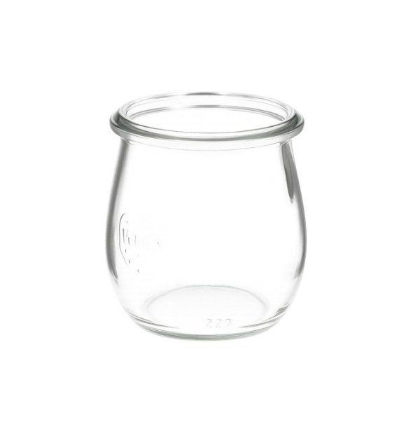 Pot verre Weck tulipe, diamètre 60mm 220 mL Verre Blanc Tulipe