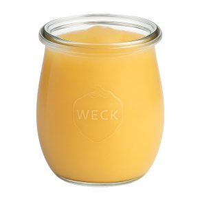 Pot verre Weck tulipe, diamètre 60mm 220 mL Verre Blanc Tulipe remplis compote