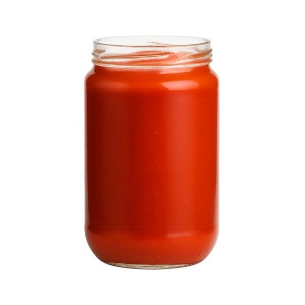 Pot verre standard cylindrique bague 82TO 750 mL Verre Blanc Cylindrique remplis sauce