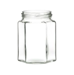 Pot verre hexagonal bague 63TO 288 mL Verre Blanc Hexagonale