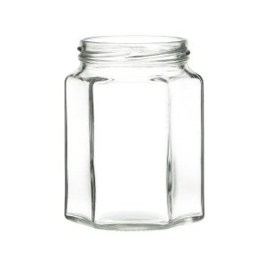 Pot verre hexagonal bague 63TO 288 mL Verre Blanc Hexagonale