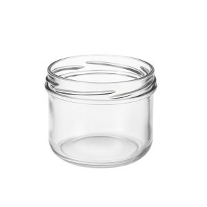 Pot en verre 260 ml cylindrique ‘Droit’, bague : TO82 (Twist-Off)