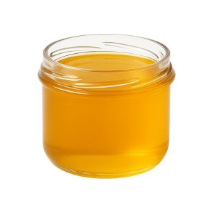 Pot verre bonta bague protégée 82TO 262 mL Verre Blanc Cylindrique remplis miel