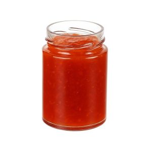 Pot verre premium droit jupe haute bague 58TOD 135 mL Verre Blanc Cylindrique confiture