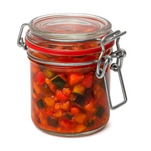 Pot verre à ouverture mécanique Canette diamètre 66mm cylindrique 125 mL Verre Blanc Cylindrique ratatouille