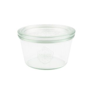 Pot verre Weck droit, diamètre 100mm 370 mL Verre Blanc Droit