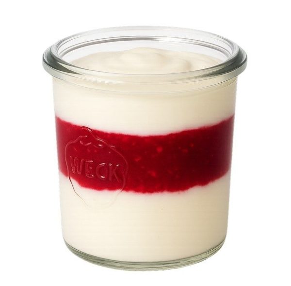 Pot verre Weck droit, diamètre 60mm 140 mL Verre Blanc Droit fraise
