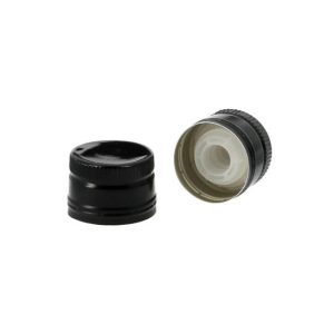 Bouchon PP31.5 lisse aluminium verseur noir