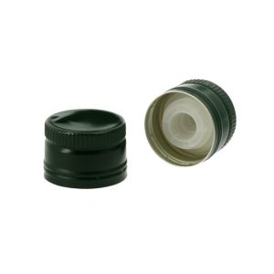 Bouchon PP31.5 lisse aluminium verseur vert