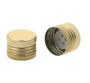 Bouchon PP31.5 préfileté aluminium verseur or