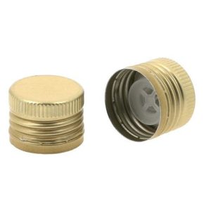 Bouchon PP31.5 préfileté aluminium verseur or