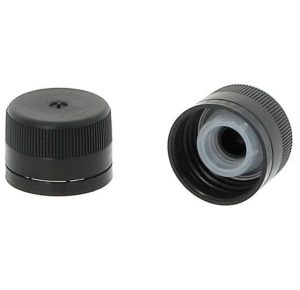 Bouchon PP31.5 strié PE verseur noir